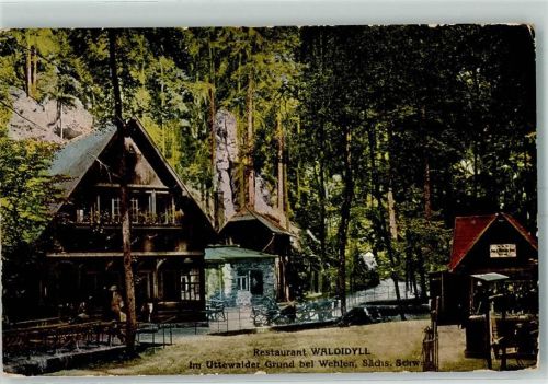 Wehlen Dorf Gasthaus Waldidyll Uttewalder Grund