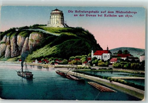 Kelheim Die Befreiungshalle auf dem Michaelsbergan der Donau