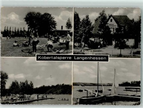 Langenhessen Kobertalsperre Liegewiese Segelboote Gasthaus Seehaus Kobertalsperre