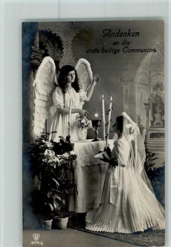 Fotoverlag HB Serie 6919-4 - Engel und Braut am Altar AK gute Erhaltung