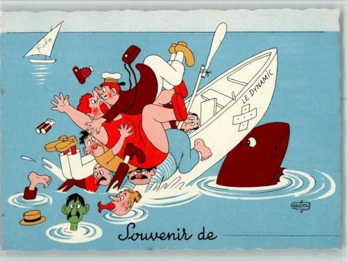 sign A. Doubout 1957 - Comic Humor AK