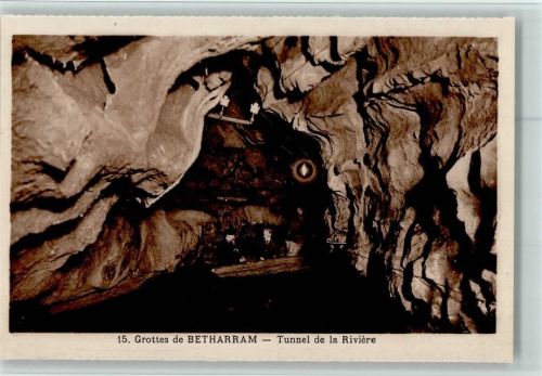 1925 Nr. 15 Grottes de Betharram , Tunnel de la Riviera , Boot AK Gute Erhaltung
