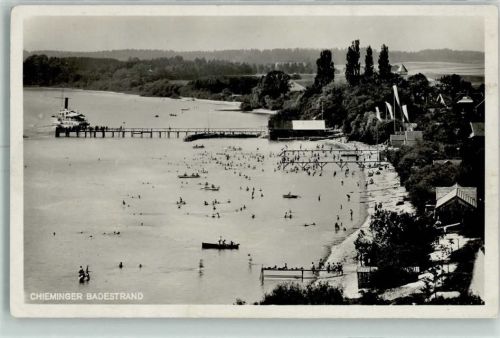 Chieming Badestrand Dampfer Anlegestelle