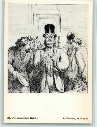 Der allmächtige Kritiker - sign Charivari 1865 - gute Erhaltung