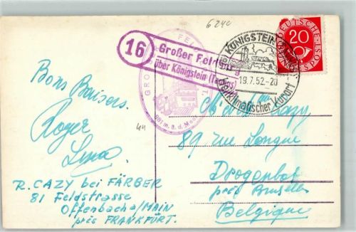 Feldberg Landpoststempel Großer Feldberg über Königstein Taunus