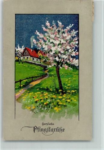 1925 S.V.D. Serie 333-2 - blühender Baum und Haus AK