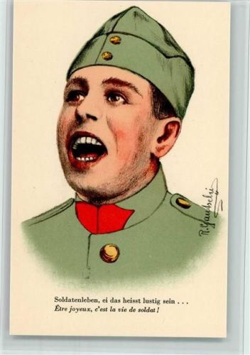Serie Verlag Hunziker Nr. 28 - sign Gautschi -Schweizer Soldaten -Bildnisse , sehr gute Erhaltung