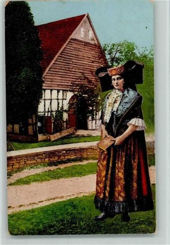 Frau mit einer Bibel - Cramers Kunstanstalt AK