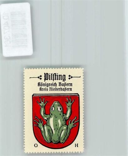 Pilsting Vignette Wappen Kaffee Hag 1920-1940 Frosch