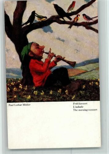 sign Paul Lothar Müller - Frühkonzert AK