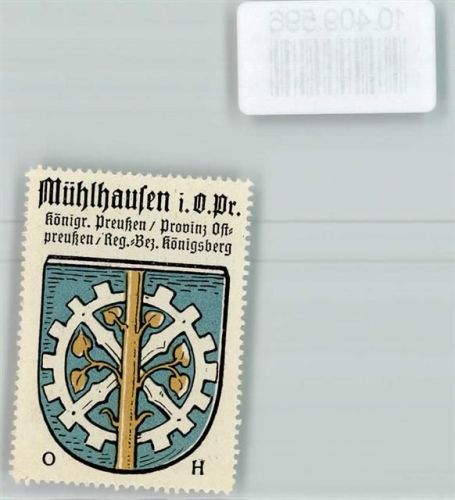Mühlhausen i Ostpr Vignette Wappen Kaffee Hag ca 1920-1940