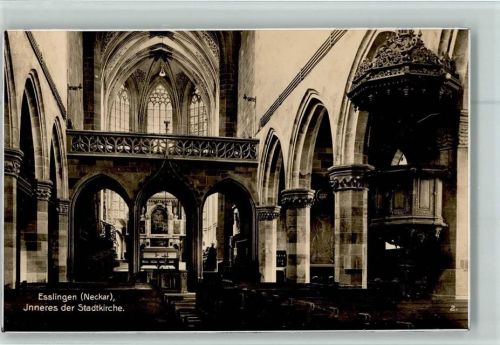 73728 W7300 Esslingen am Neckar - Stadtkirche Innenaufnahme