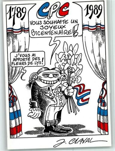 Dessin de Jean Claval - CPC 1789-1989 Cartes Postales et Collections B.P. 15 , 95220 Herblay