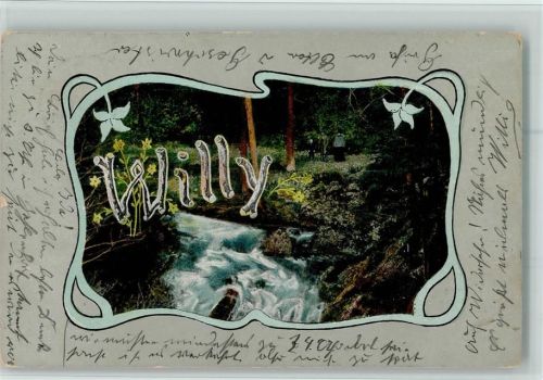 Serie 1515 - Namen auf Postkarte - Jugendstil-Schmuckrahmen