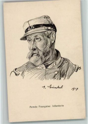 REX Serie 23-4 Armee Francaise: Infanterie Soldat 1914 AK Militär Frankreich 1914 Künstlerkarte