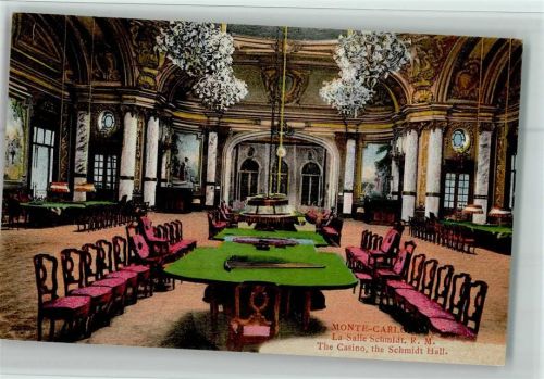 Monte Carlo - Casino Innenansicht, Schmidt Hall AK Gute Erhaltung