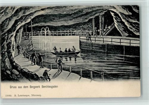 Berchtesgaden 1905 Ruderboot AK Gute Erhaltung