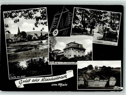 Kleinheubach Partie am Main Haus St. Burkhard Schloßeingang Schloß