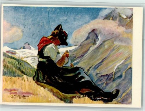 Pro Infirmis Nr. 5 - sign Reutter-Junod , Walliserin