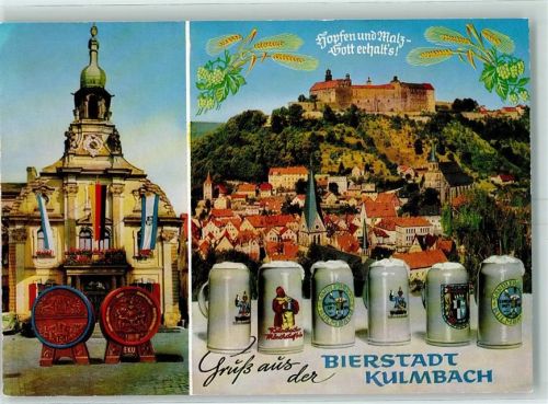 Kulmbach 1981 Birstadt Bierkrüge AK