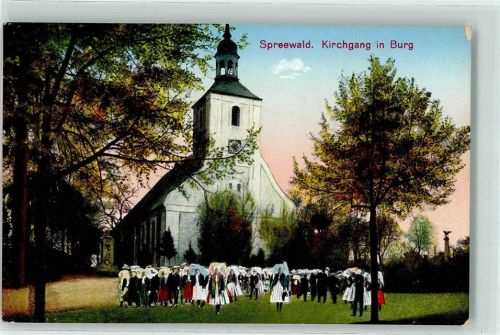 Burg Kirche Kirchgang Bahnpoststempel Kamenz- Zug 940