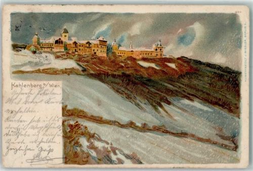 Wien 1901 Kahlenberg Schnee