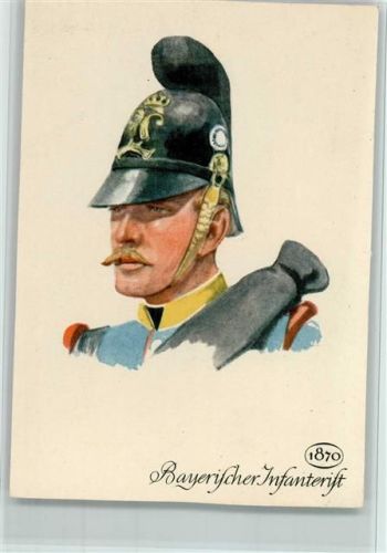Bayr. Infanterist anno 1870 - Victoria Ausbildungs-Versicherung , gute Erhaltung