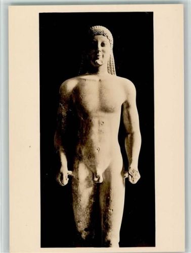 Weltkunstkarte Nr. 349 - Bärenreiter Verlag - Jünglingstatue Ende des 6. Jahrhundert , sehr gute Erhaltung