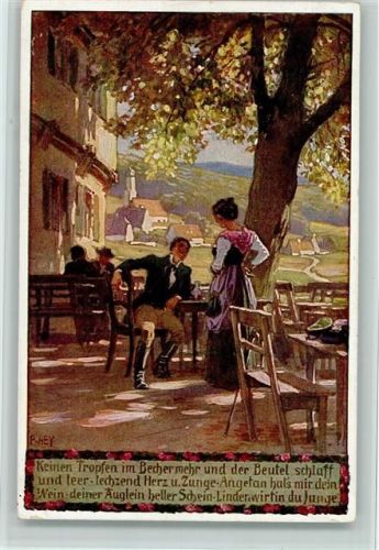 VDA Volksliederkarten Nr. 40 Wein AK