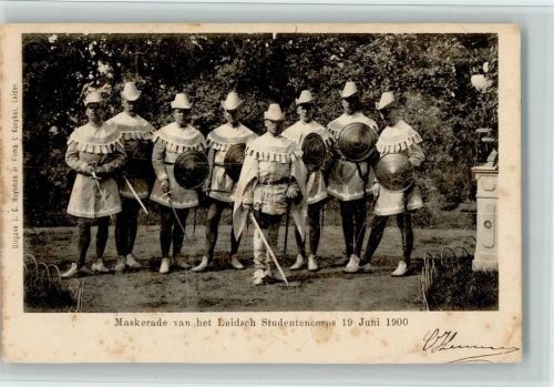 Maskerade 1900 - Leidsch Studentencorps AK - Fleckig