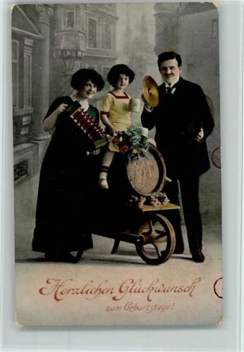 1914 Geburtstag - Musikständchen AK