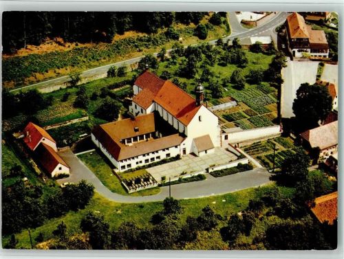 Gemünden Luftaufnahme Franziskaner-Minoriten Kloster Schönau