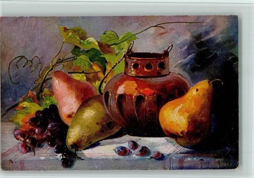 TSN Serie 1488 - Stilleben , Früchte, Birnen AK