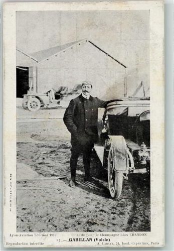 Reims Champagne Leon Chandon - Lyon Aviation 1910 Gabillan