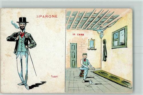 1912 Sparone fuori und in Casa AK