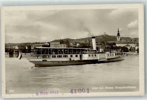 Linz 1942 Dampferabfahrt SMS Johann Strauss