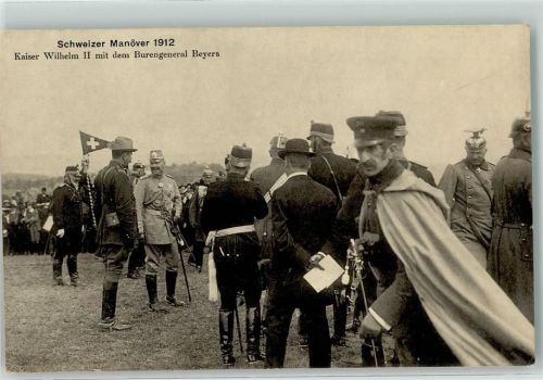 Nr. 3521 Verlag Pieyer/Zürich - Schweizer Manöver 1912 und Buren General Beyers