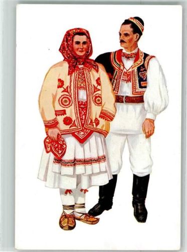 Zagreb Tracht Gracani sign. Vladimir Kirin Trachten Kroatien Künstlerkarte