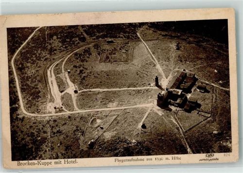 Brocken - Fliegeraufnahme Kuppe mit Brocken-Hotel