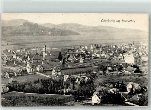 77704 W7602 Oberkirch , Baden 1907 - mit Kath. Kirche St.Cyriak
