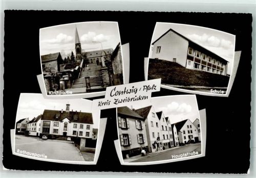 Contwig Kirche Schule Rathaus Hauptstraße