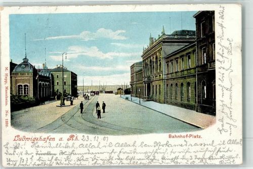 Ludwigshafen 1901 Bahnhofplatz
