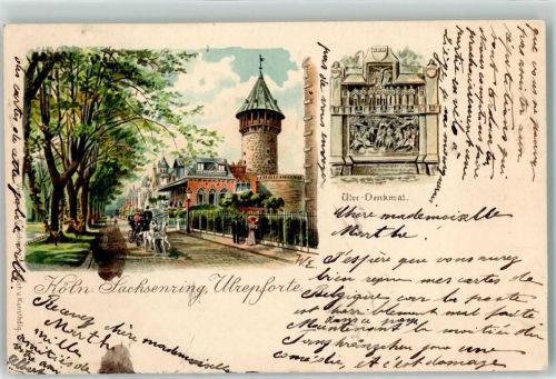 Köln Sachsenring 1899 Ulrenpforte Ulre-Denkmal