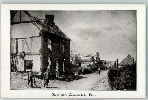 Ypres zerstörte Zandvoorde Verlag Imberg & Lefson K 7 AK