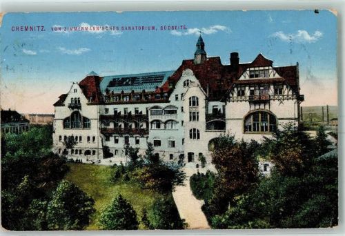 Chemnitz 1912 Zimmermann'sches Sanatorium Südseite