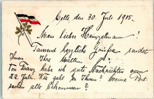 Celle Eichenlaub Flagge Ort lt. Stempel