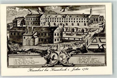 Krumbad Landpost Krumbad über Krumbach Diätkurhaus i. Jahre 1750