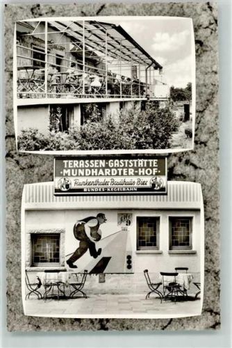 Bad Dürkheim Gasthaus Mundhardter-Hof Terrasse Werbung