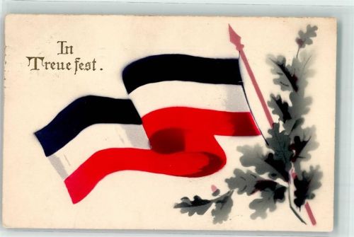 1915 In treue fest Fahnen Eichenlaub