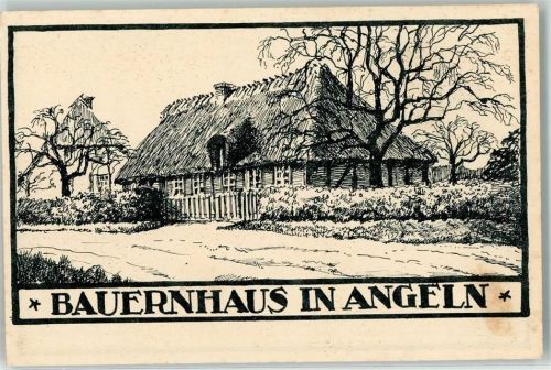 W2430 Steinberg in Holstein Bauernhaus in Angeln - Jugendspende Nordschleswig für das Deutschtum im Ausland Bauernhaus Künstlerkarte